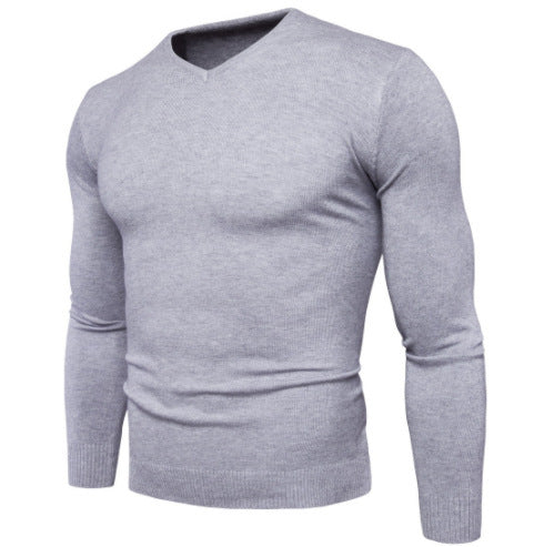 High quality V-neck men's sweater in cotton Lune London
