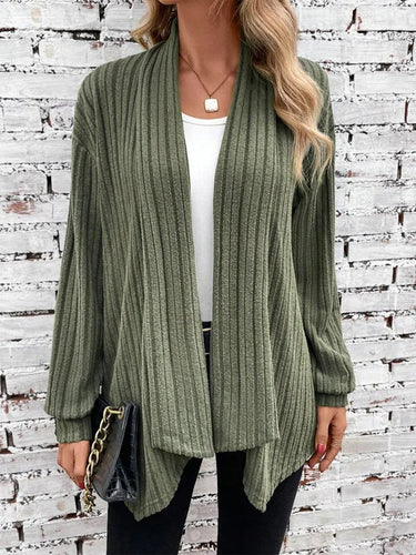 Casual knitted cardigan for women with a marked relief design Lune London