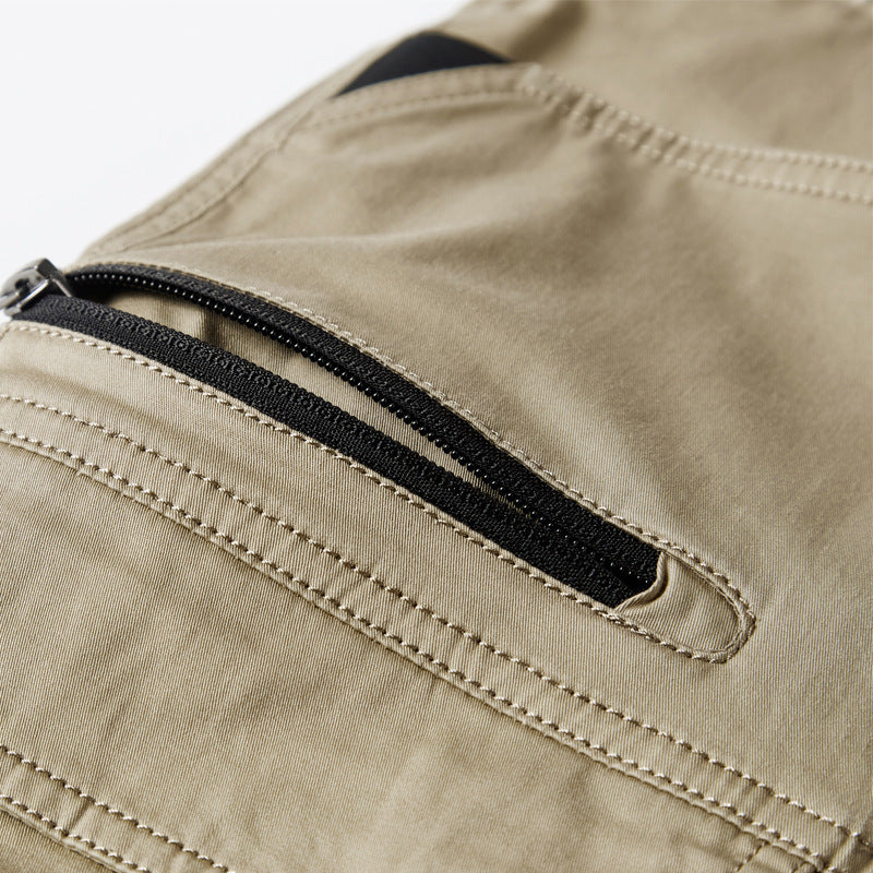 Multifunctional cargo pants for men with sturdy fabric and multiple zipped pockets Lune London