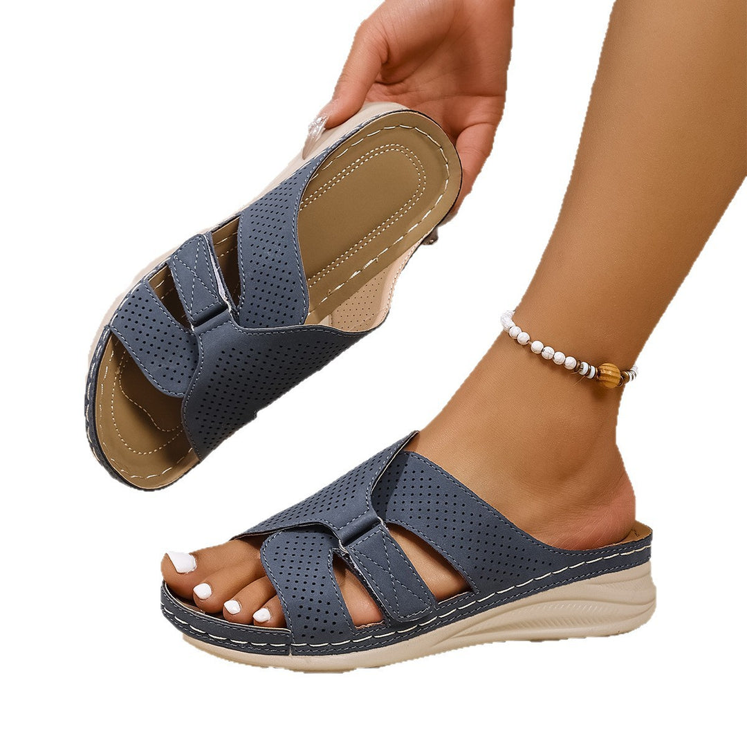Padded Comfort Perforated Sandals for Women Lune London
