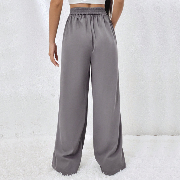 Pantalons larges élégants pour femmes avec taille haute et plis Chic & Stil