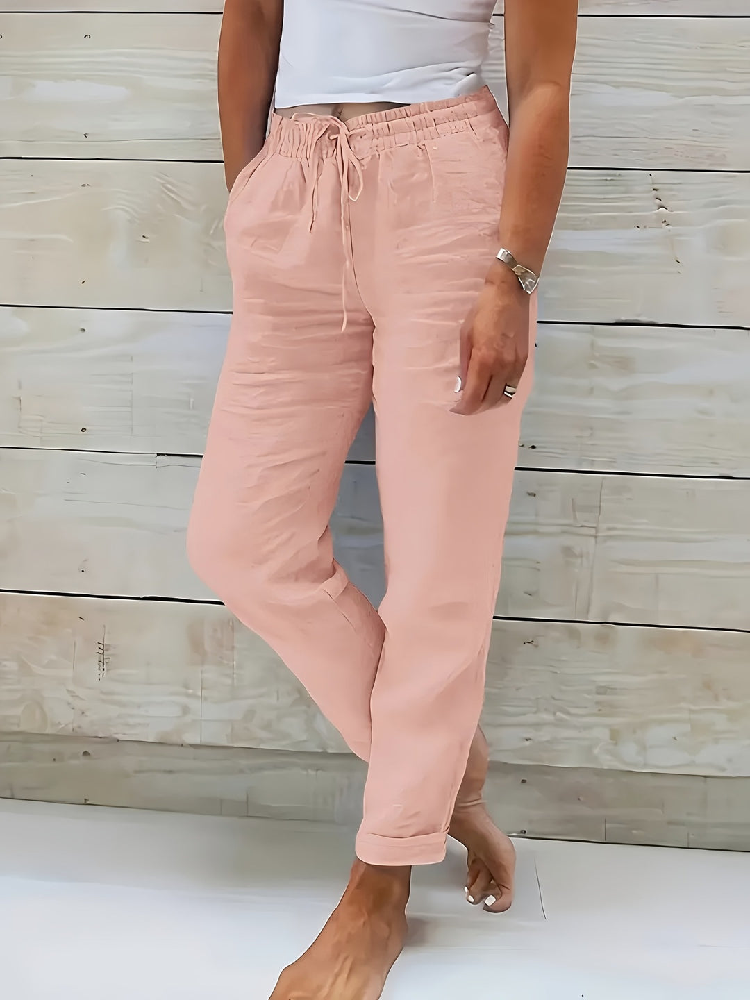 Pantalon en lin décontracté pour femmes Lune London