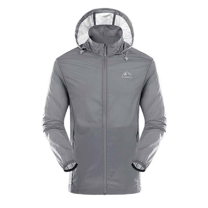 Lightweight outdoor jacket for men with adjustable hood collar Lune London