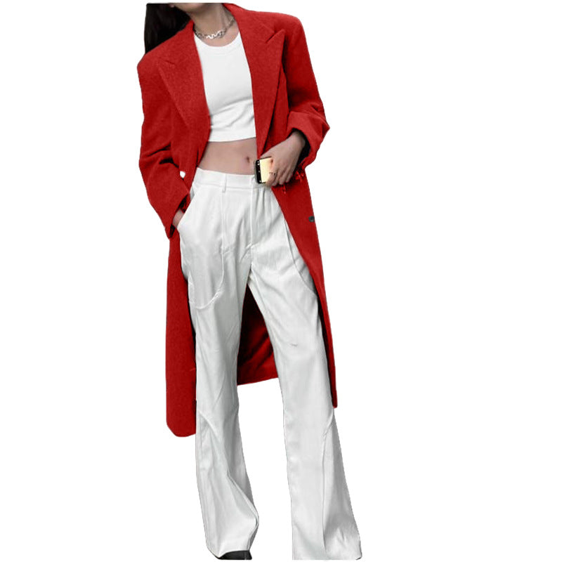 Tailored long jacket for women with chic and stylish silhouette