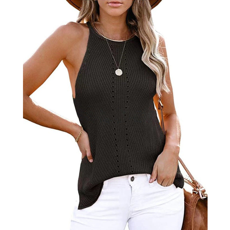 Ladies Knitted Sleeveless Top Lune London