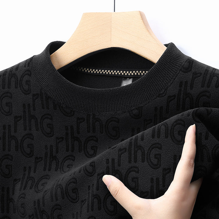 Elegant sweatshirt for men with textured high-quality material Lune London