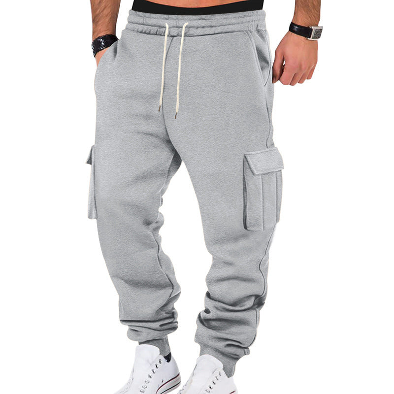Men's cargo jogger pants with elastic waistband and practical pockets Lune London