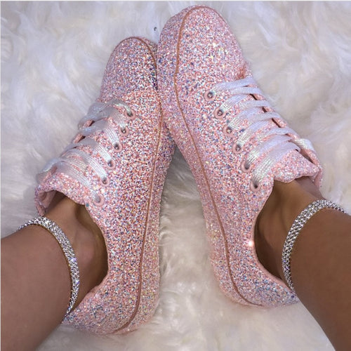 Ladies Sparkling Sneakers with Breathable Sole and Extra Comfort Lune London
