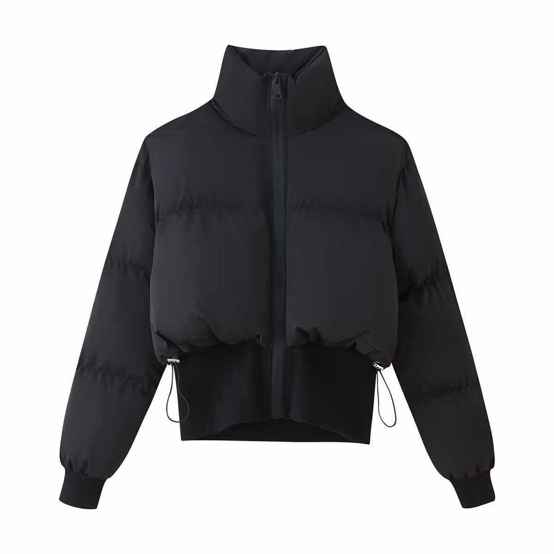 Ladies short down jacket with high collar Lune London