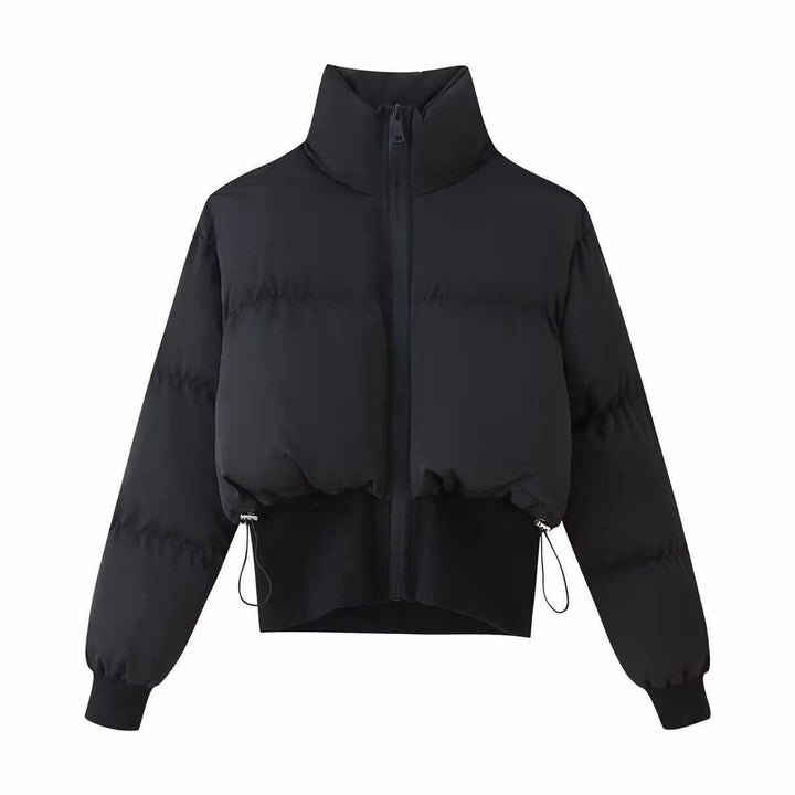Ladies short down jacket with high collar Lune London