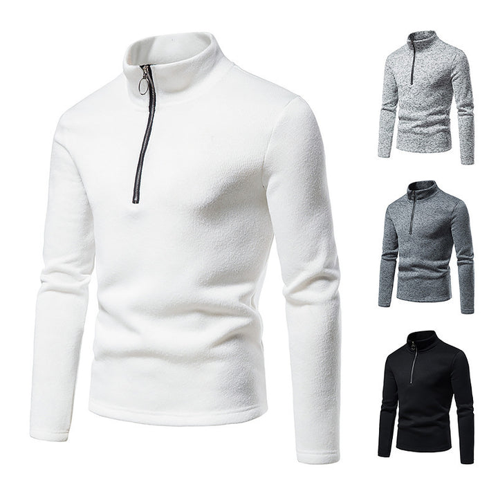 Sporty pull for men with a modern high collar and practical zip details Lune London
