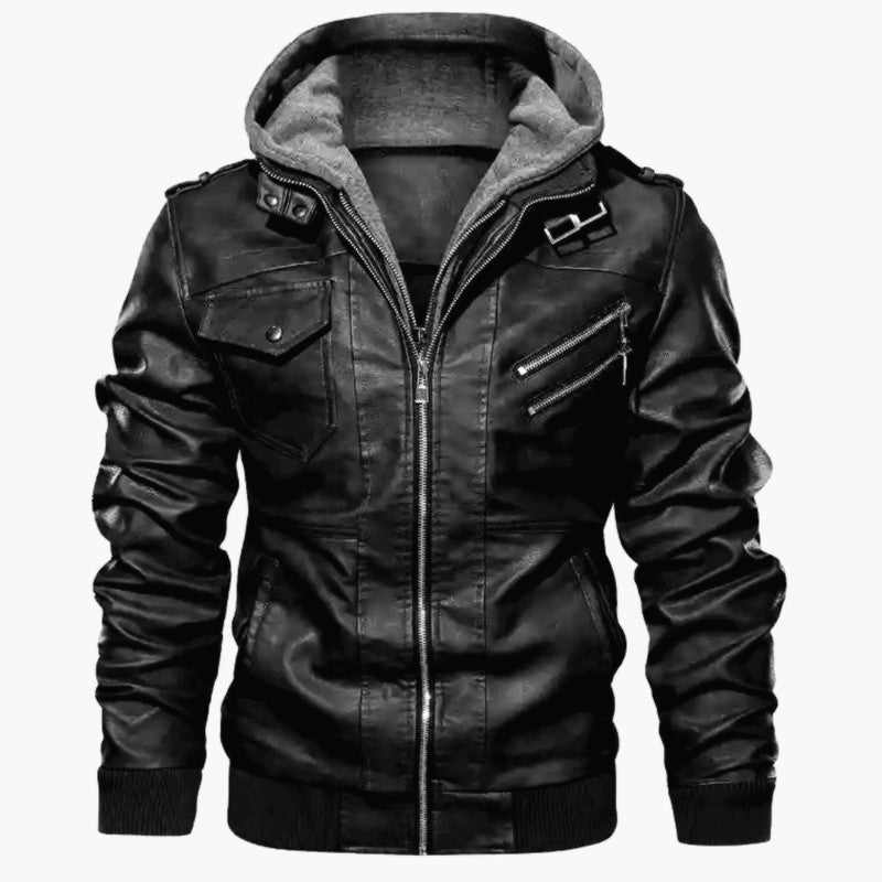 Men's Casual Jacket with Removable Hood and Functional Pockets Lune London