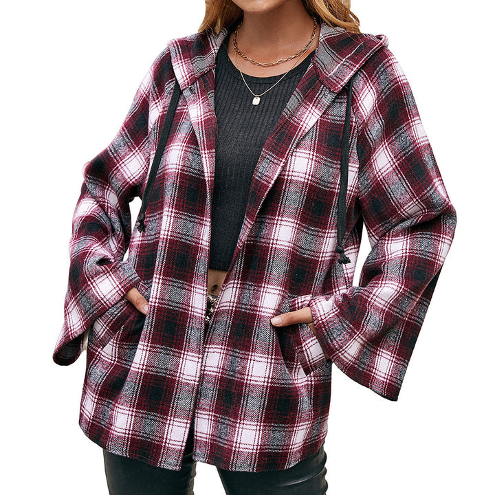 Ladies Carre Overshirt jacket in a casual style with hood and wide sleeves Lune London