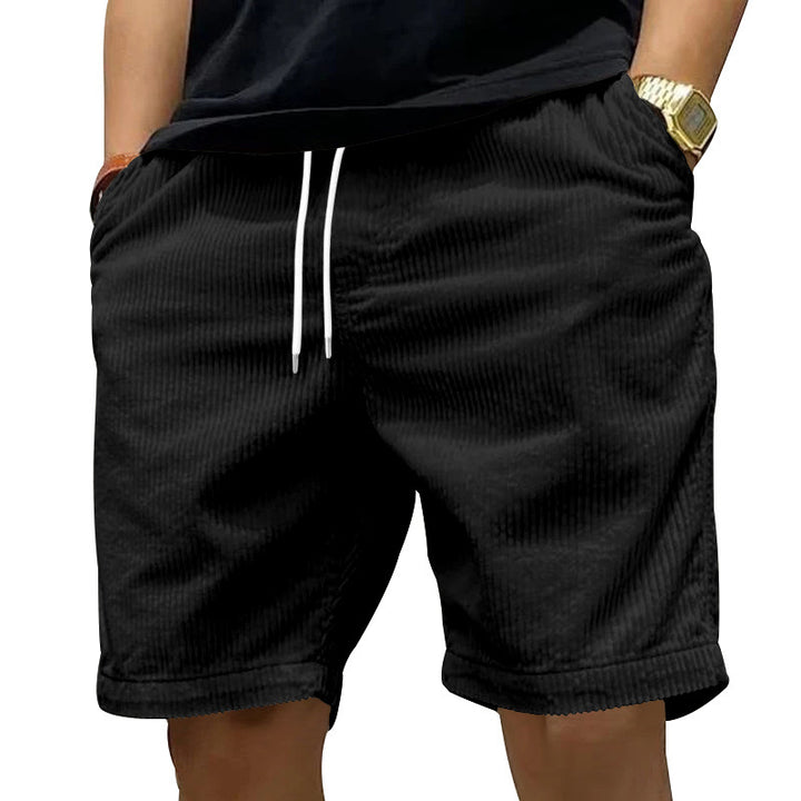 Casual corduroy shorts for men with elastic waistband and practical side pockets Lune London