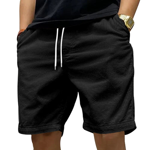 Casual corduroy shorts for men with elastic waistband and practical side pockets Lune London