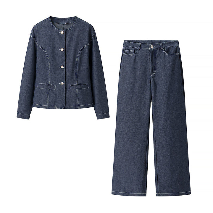 Loose denim pants for women with a high waist and classic cut Lune London
