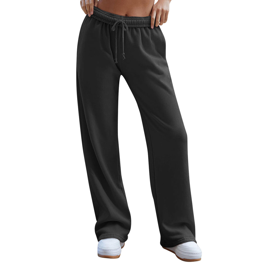 Wide sports jogger pants for women with adjustable drawstring Lune London