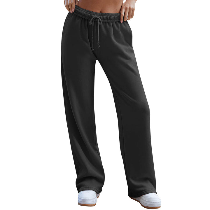 Wide sports jogger pants for women with adjustable drawstring Lune London
