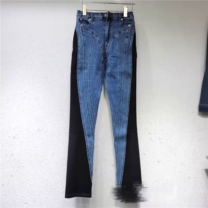 Jeans taille haute à la mode pour femmes avec fentes latérales Chic & Stil