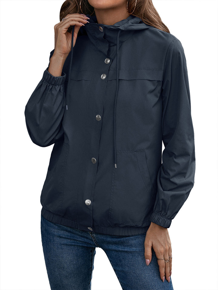 Functional jacket for women with hood and elastic cuffs Lune London