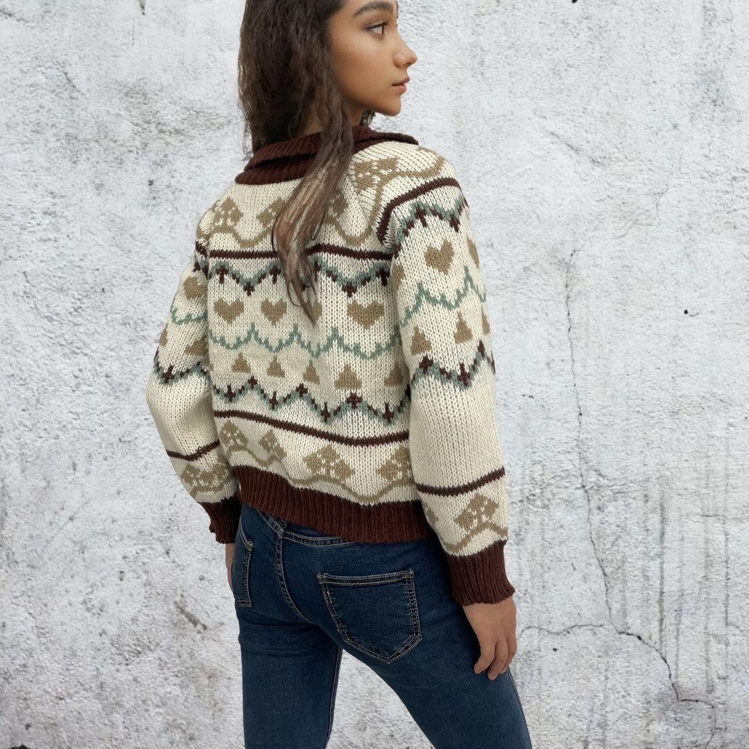 Knitted jacket for women with trendy pattern Lune London
