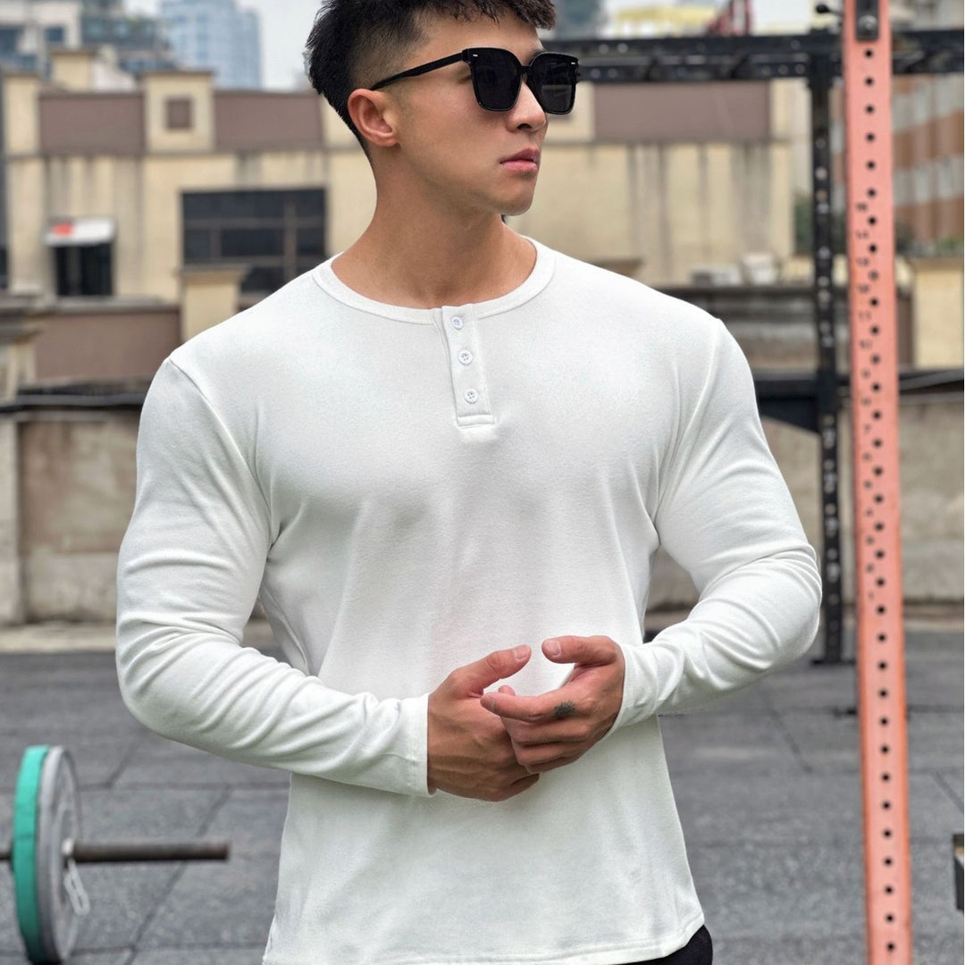 Men's stylish long sleeve shirt with modern button closure Lune London