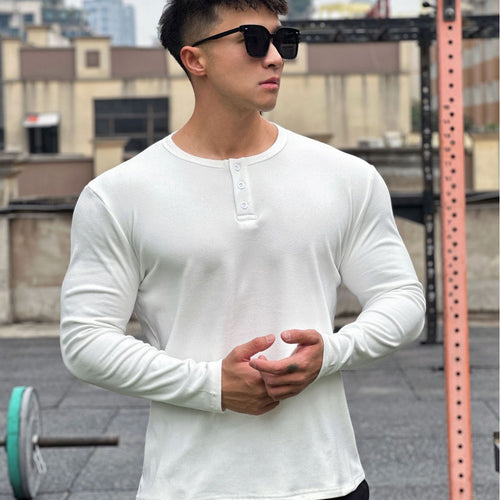 Men's stylish long sleeve shirt with modern button closure Lune London