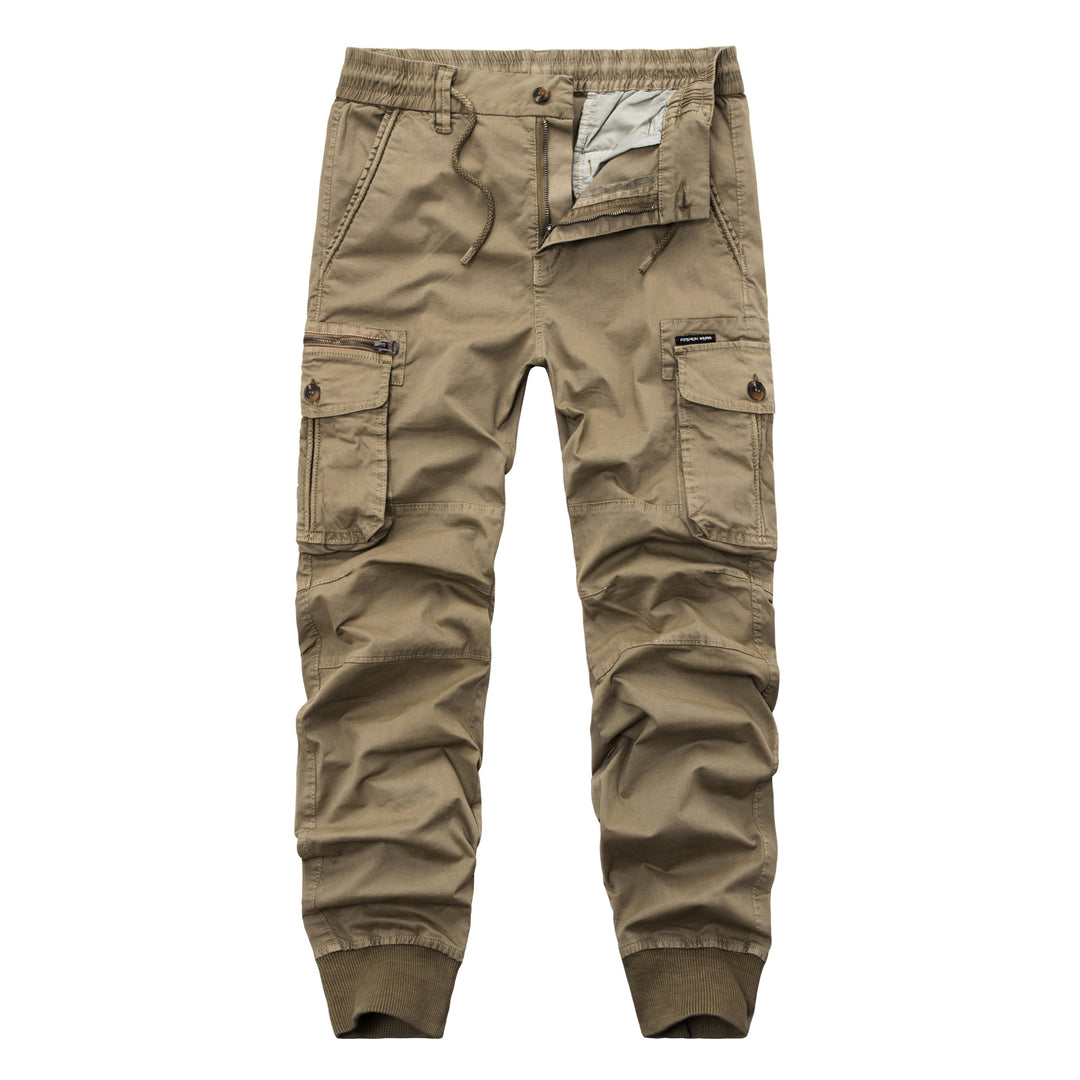 Men's cargo pants with multiple practical pockets and elastic waistband Lune London