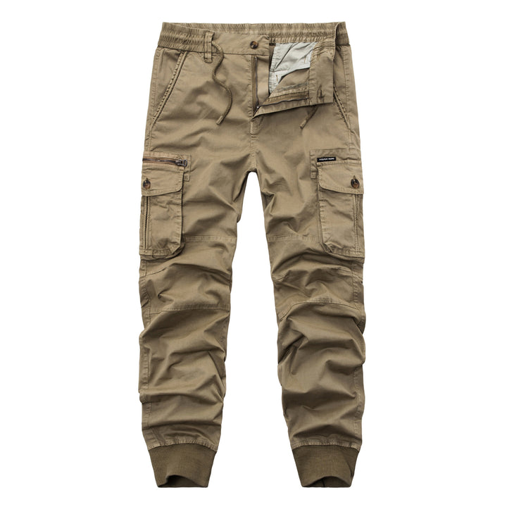 Men's cargo pants with multiple practical pockets and elastic waistband Lune London