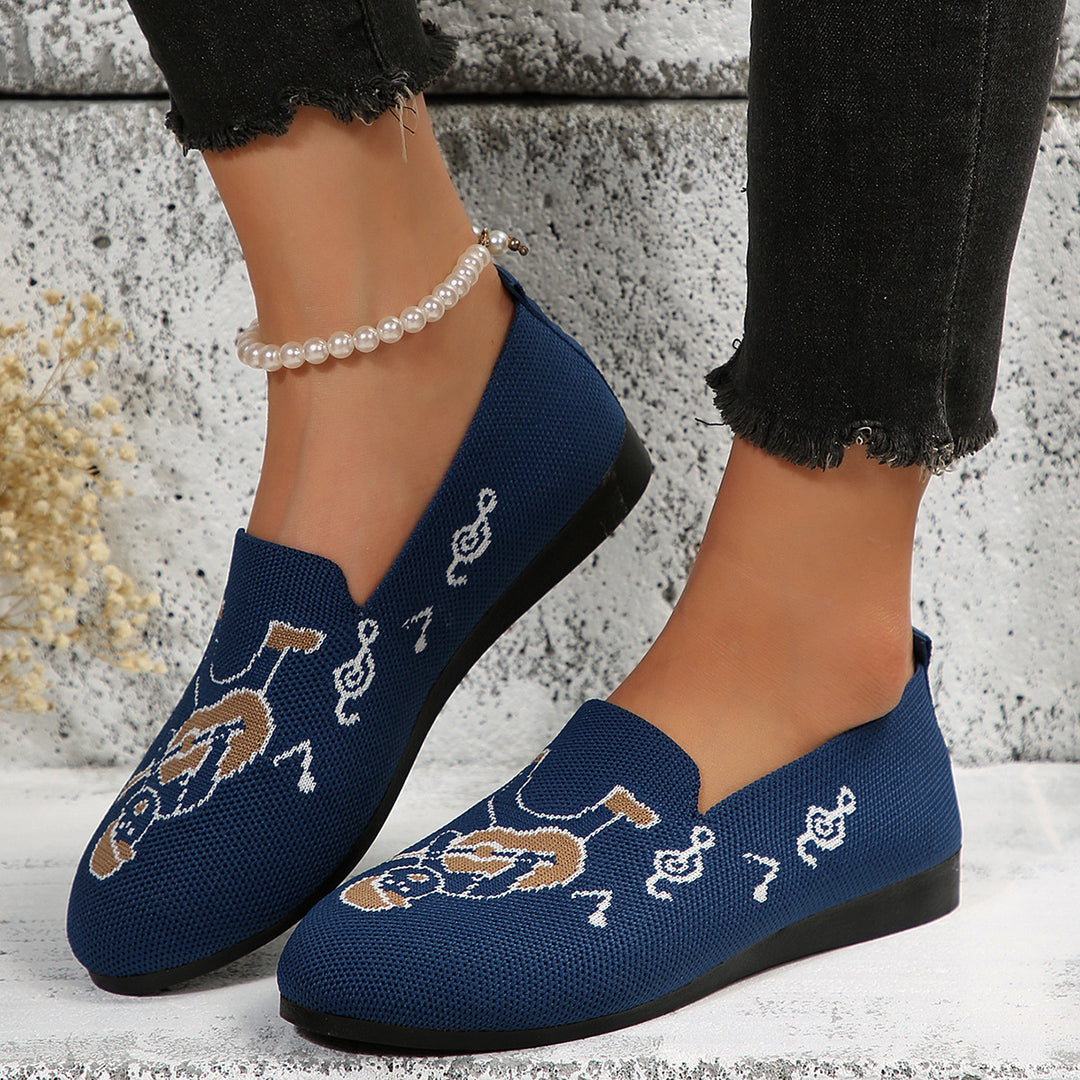 Casual women's sneakers with creative pattern and non-slip sole Lune London