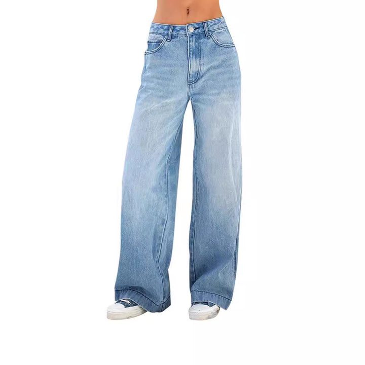 Women's wide jeans with high waistband and casual cut Lune London