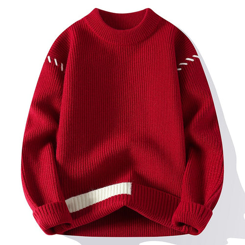 Ladies thick knit sweater with an innovative design and decorative details Lune London