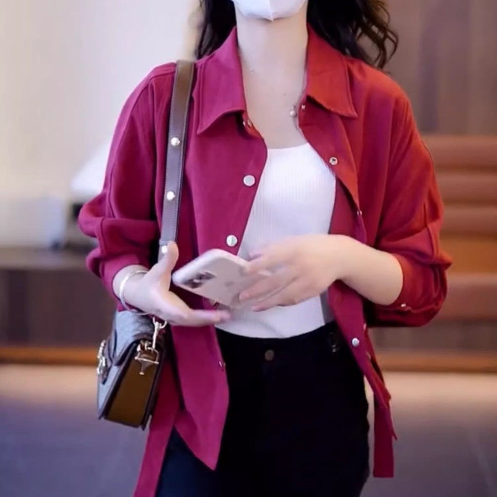 Veste décontractée pour femme en coton velouté Chic & Stil