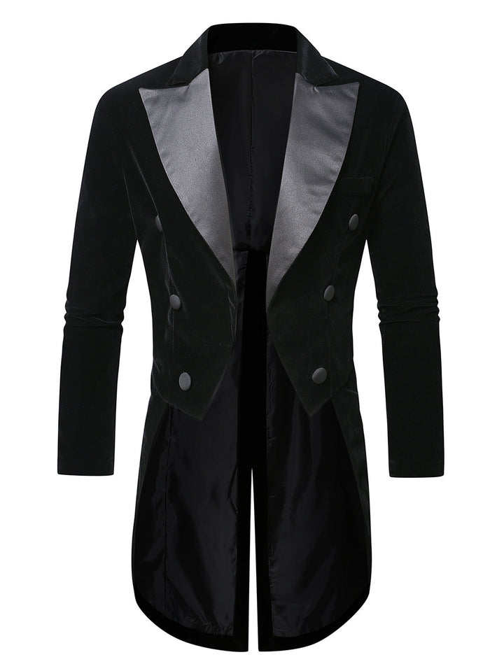 Lune London elegant double-breasted velvet jacket for men