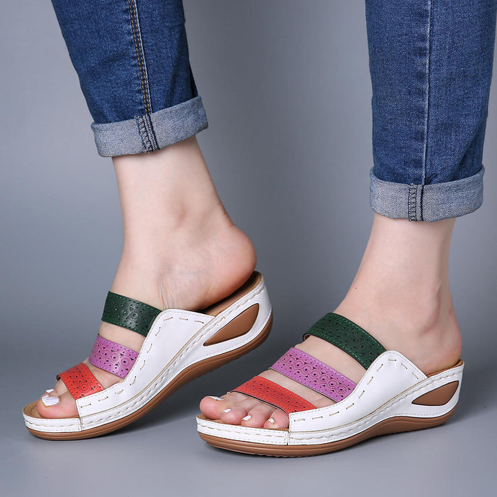 Fashion platform sandals for women with breathable upper Lune London