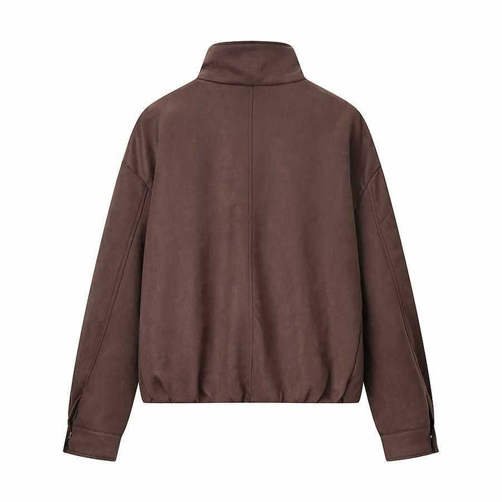 Women's transition jacket with high collar and practical pockets Lune London
