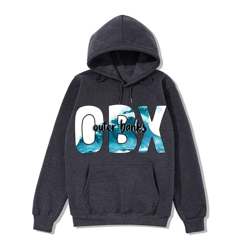 Women's Hooded Sweatshirt with Maritime Graphic Design Chic & Stil