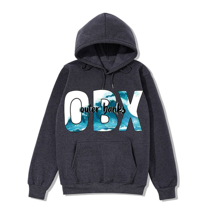 Women's Hooded Sweatshirt with Maritime Graphic Design Chic & Stil