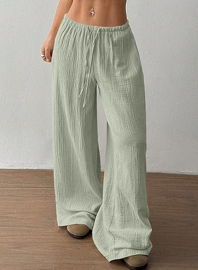 Pantalon d'été large et aéré pour femmes avec cordon de serrage Chic & Stil