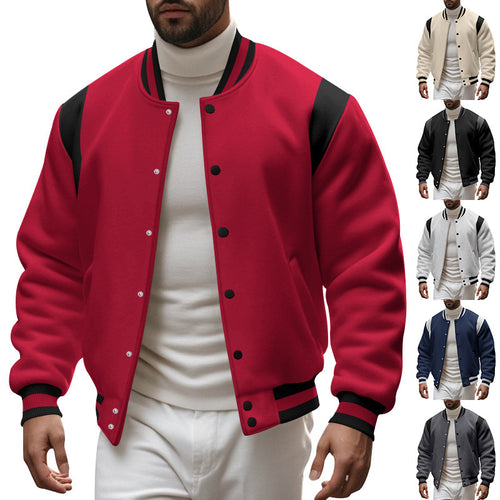 Men's sporty college jacket with contrasting sleeves Lune London