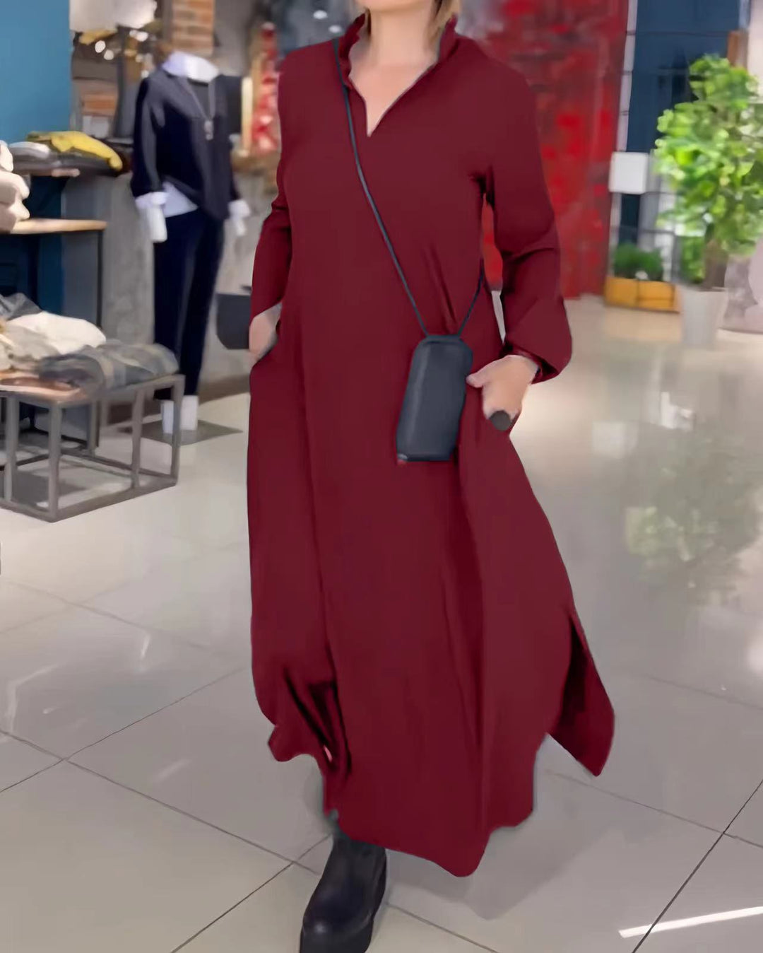 Shirt dress for women with practical side pockets and fluid cut Lune London