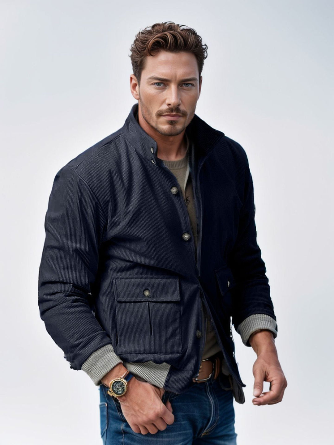 Chic and stylish corduroy jacket for men