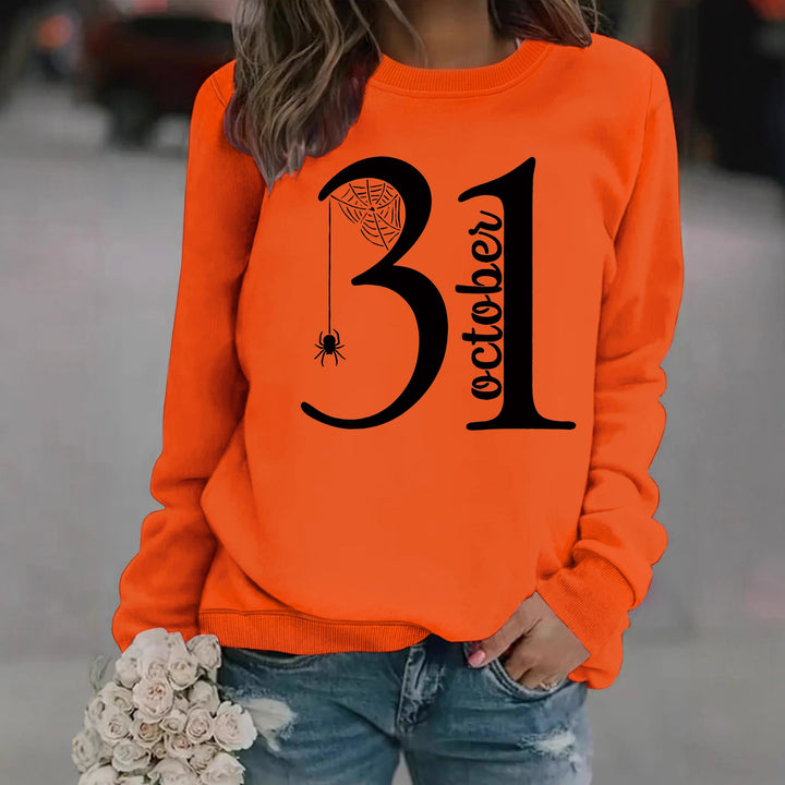 Sweat-shirt pour femmes avec motif d'Halloween créatif et coupe confortable Chic & Stil