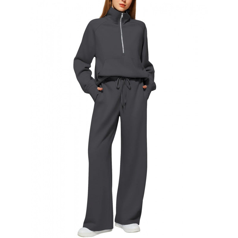 Ladies zip hoodie comfortable and wide pants Lune London