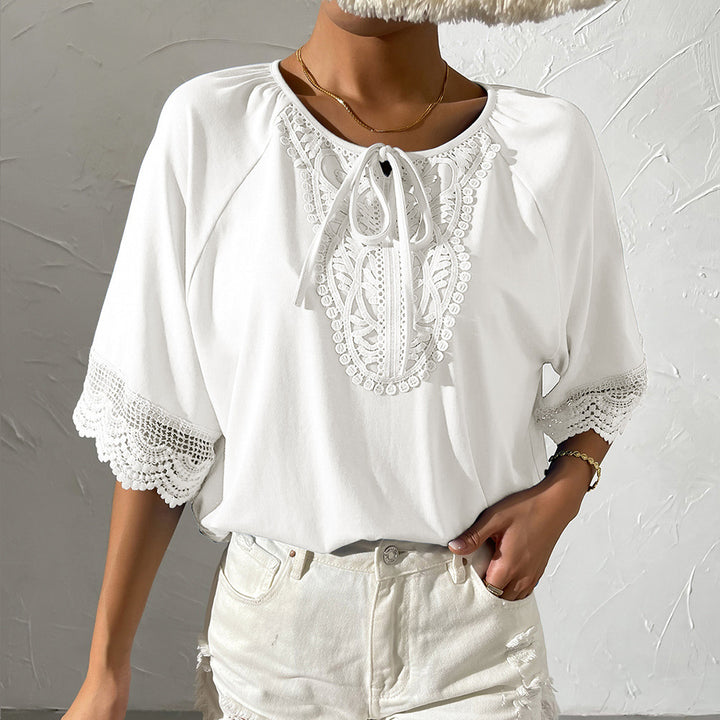 Casual tunic for women with lace details and side slits Lune London
