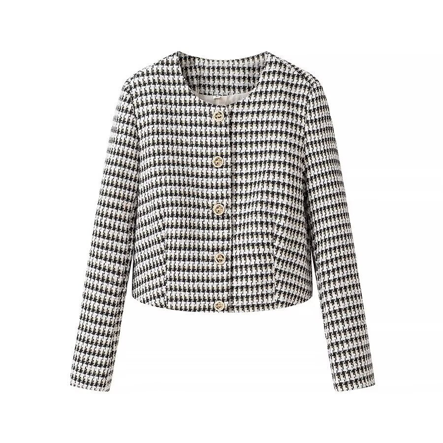 Veste moderne en jacquard pour femmes avec fermeture à boutons et coupe classique Chic & Stil