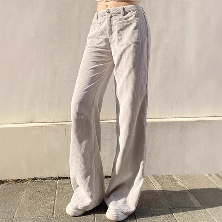 Women Comfortable and Stylish Wide Leg Corduroy Pants Lune London