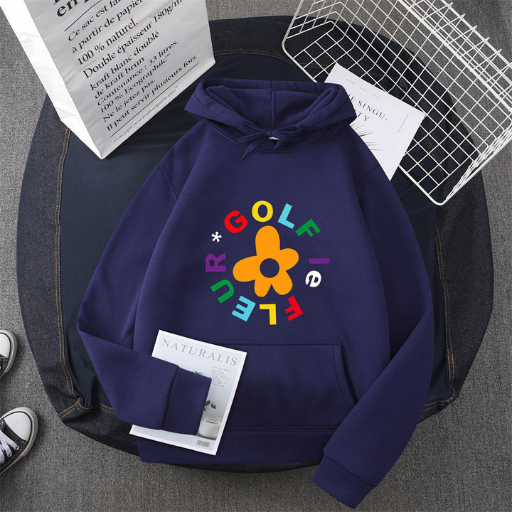 Women's hoodie with creative floral graphic design and comfortable fit Lune London