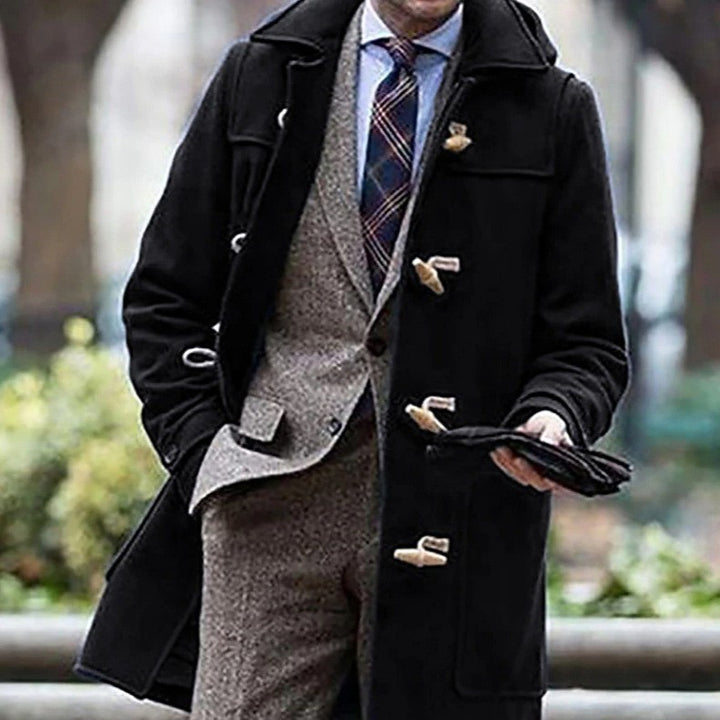 Men’s Wool Duffle Coat mit Classic Cut & Wooden Buttons | Lune London