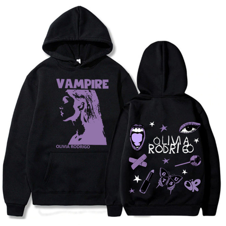Women's hoodie with artistic vampire print and oversized fit Lune London